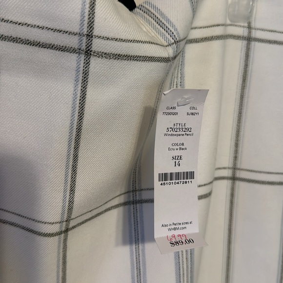 WHITE PLAID SKIRT SUIT SET - Picture 9 of 12